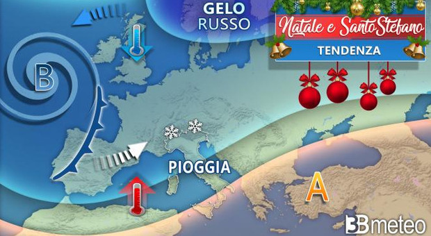 Natale sotto la pioggia, in arrivo la perturbazione atlantica: le previsioni per le feste