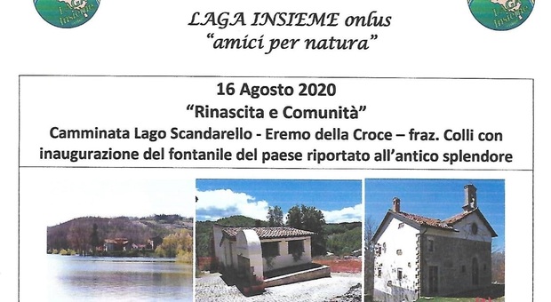 Rieti, a Colli, una delle 69 frazioni di Amatrice, il restauro di una fontana per ricominciare