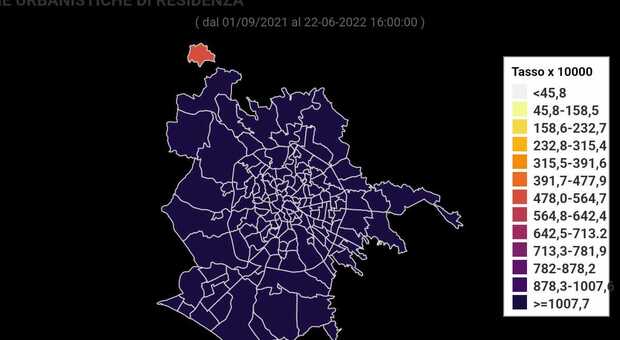 Covid, contagi in crescita a Roma: la mappa quartiere per quartiere (boom a Garbatella)