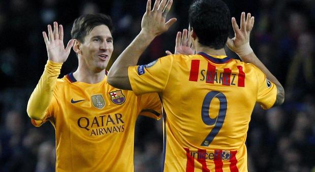 Leo Messi e Luis Suarez, attaccanti del Barcellona