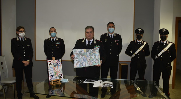 La presentazione del calendario dei carabinieri 2022 avvenuta a Rieti