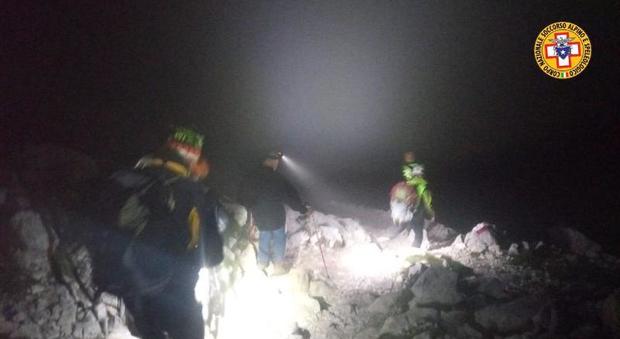 Escursionista ciociaro bloccato nella notte sul Gran Sasso, messo in salvo dal Soccorso Alpino