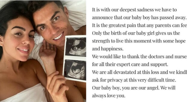 Cristiano Ronaldo, morto uno dei gemelli durante il parto: «Ti ameremo per sempre»