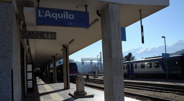 La stazione ferroviaria dell'Aquila