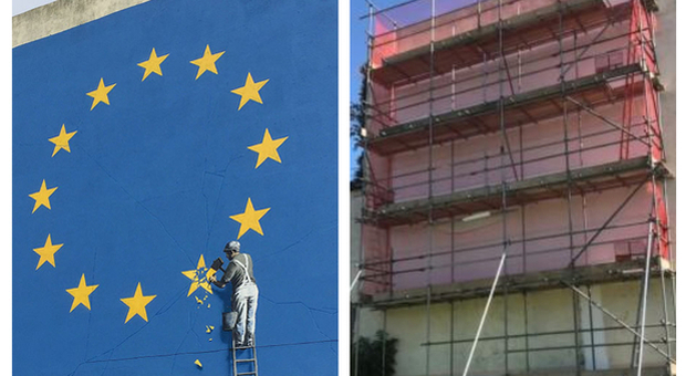 Bansky, sparisce il murales dedicato alla Brexit