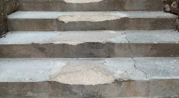 Le scale di via Santa Lucia a Perugia