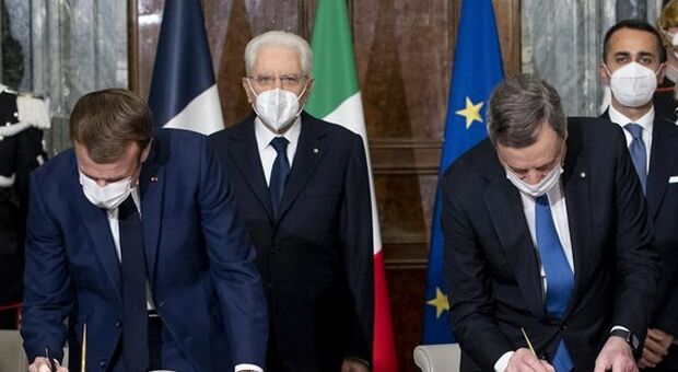 Trattato Quirinale, Macron e Draghi firmano "storico" accordo di cooperazione
