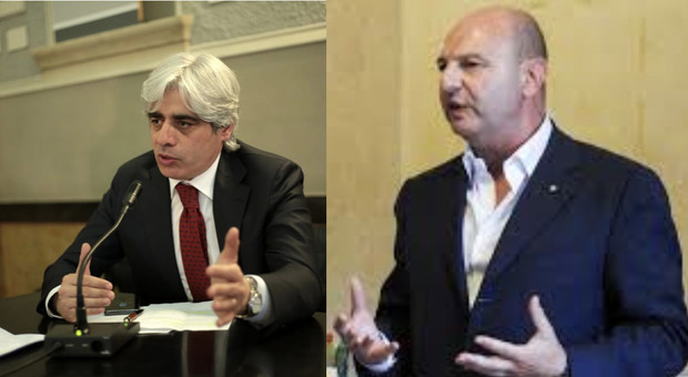 Il presidente della Provincia di Frosinone Antonio Pompeo e il sindaco del capoluogo Riccardo Mastrangeli