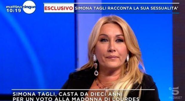 Simona Tagli, la rivelazione della showgirl: «Casta da dieci anni per un voto alla Madonna di Lourdes»