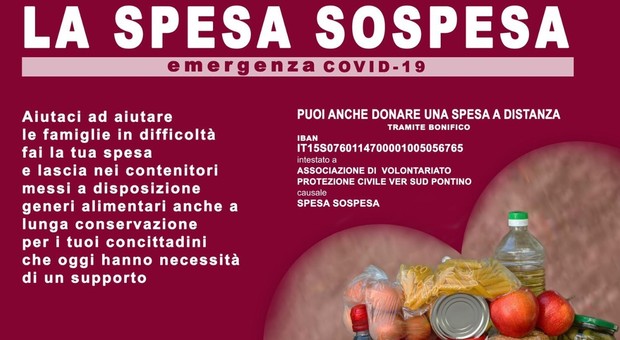 "Spesa sospesa" per le famiglie in difficoltà, l'iniziativa nei supermercati di Formia
