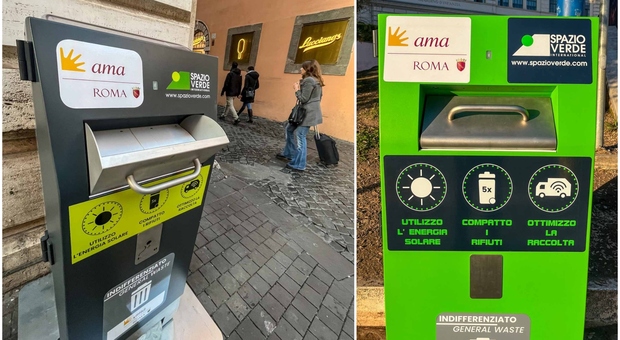 Roma, in Centro arrivano i cestini intelligenti: l'app avvisa quando sono pieni di rifiuti