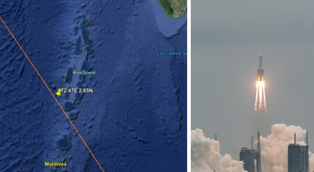 Razzo cinese caduto nell'Oceano Indiano, vicino alle Maldive. Fine allerta per l'Italia