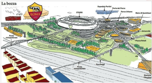 Roma, nuovo stadio a Pietralata più vicino: in arrivo il "sì" del Comune
