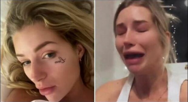 Kate Moss, la sorella Lottie si tatua il viso dopo una serata alcolica, il video appena sveglia: «Potevo evitarlo»