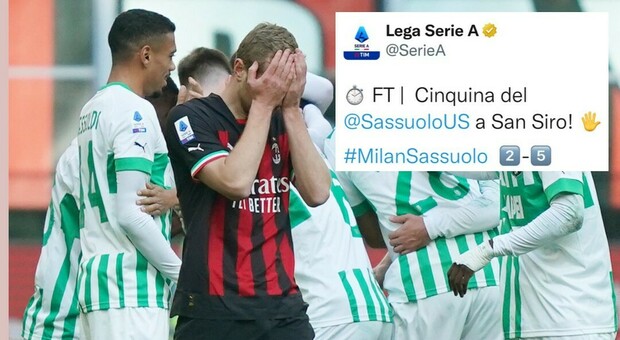Quell'emoji di troppo della Serie A: una "manita" per indicare i cinque gol del Sassuolo al Milan, è polemica