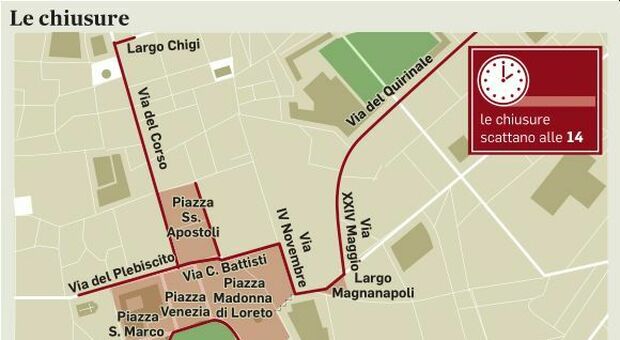 Roma, chiusure e deviazioni in Centro per l'insediamento del presidente Mattarella