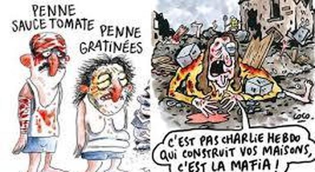 Terremoto, dopo la denuncia di Pirozzi il settimanale francese Charlie Hebdo attacca duramente il sindaco di Amatrice