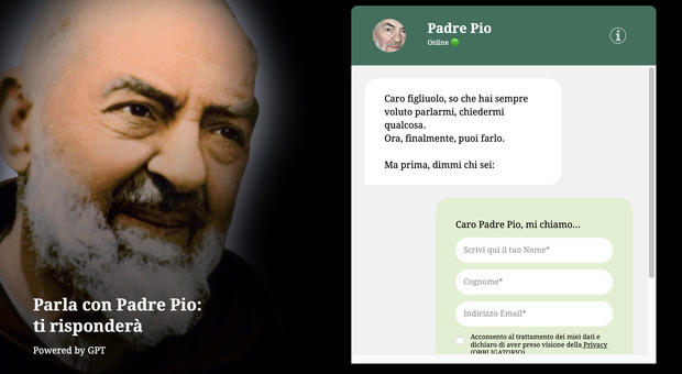 Padre Pio è online grazie all'intelligenza artificiale: in chat risponde sui miracoli (ma nega il Paradiso)