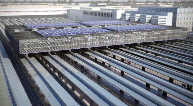 Grandi stazioni, una distesa di luce come tetto della stazione Termini: nasce un parco fotovoltaico da record