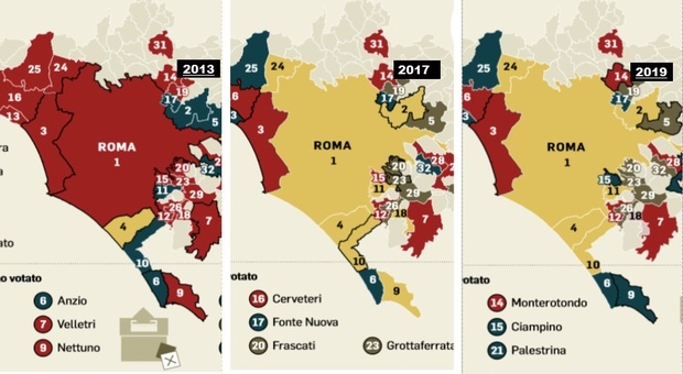 Comunali 2019, la mappa del voto a Roma: calano Pd e M5S, risale il centrodestra