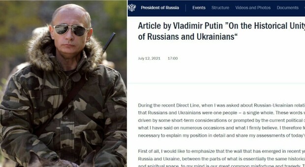 Putin, l'articolo del 2021 che teorizzava la guerra in Ucraina. Yatsenyuk: «È il suo Mein Kampf»