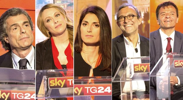 Roma, sfida a cinque in tv scontro sulla legalità
