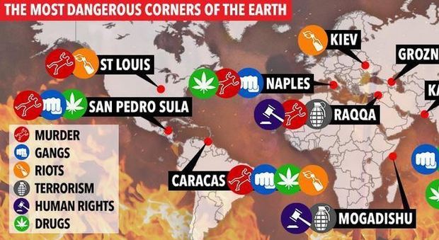 Napoli, il Sun la inserisce tra le 10 città più pericolose al mondo insieme a Raqqa e Caracas