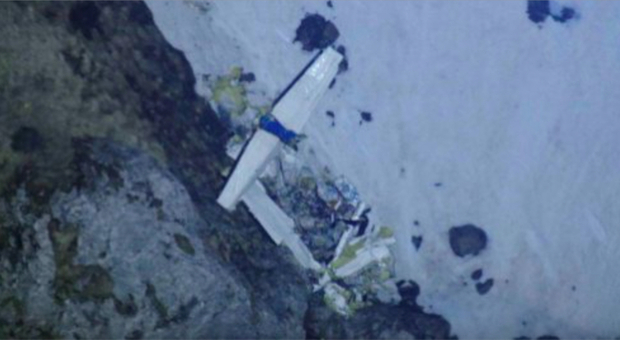 il Cessna schiantato, foto polizia cantonale San Gallo