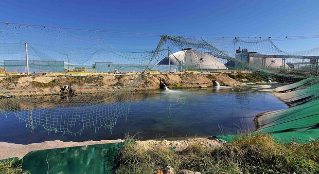 L'attuale impianto di itticoltura alla Frasca