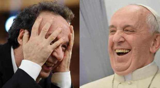 «Pronto Roberto, sono Papa Francesco», la telefonata a Benigni prima del monologo sui Dieci Comandamenti