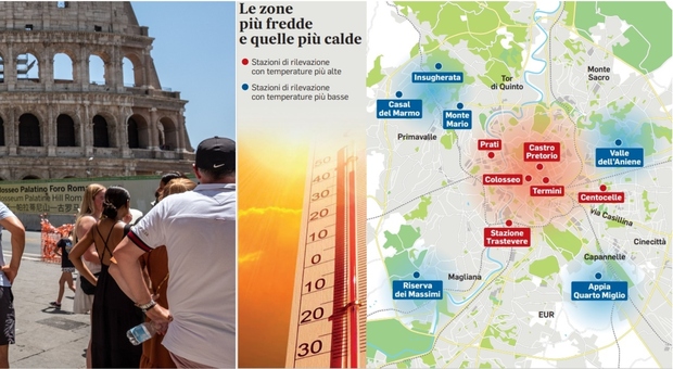 Estate a Roma, da Prati a Centocelle: ecco dove fa più caldo. La mappa delle "isole di calore"