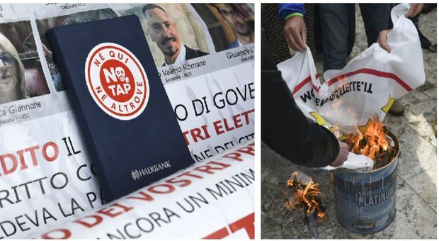 Tap, la rabbia dei grillini contro M5S: a Melendugno bruciate tessere elettorali e foto dei politici