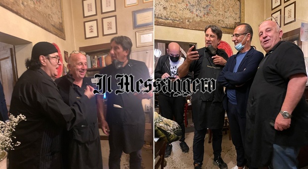 I big ripartono dall'Umbria: Renato Zero e Carlo Conti a cena a Spello