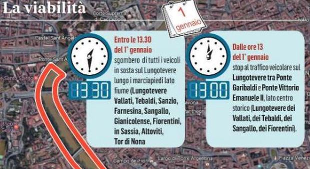 Roma, lungotevere off limits con 570 vigili in campo: la mappa dei limiti e dei servizi
