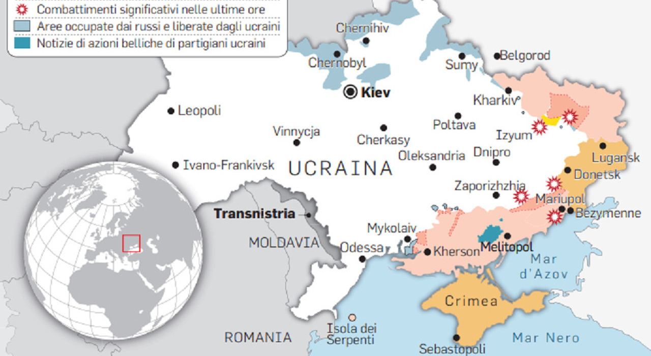 Usa-Russia, mappe segrete sui nuovi confini ucraini: Crimea e tutto il  Donbass passerebbero a Mosca