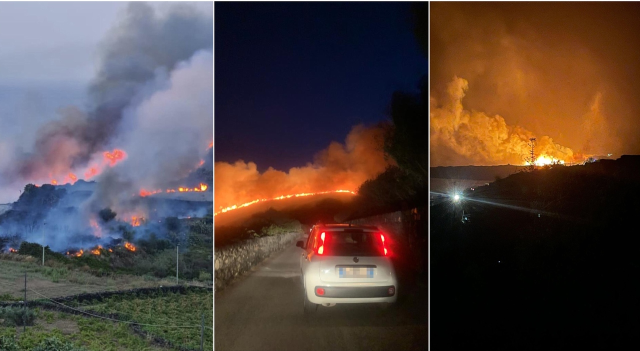Incendi a Pantelleria, decine di case e ville evacuate. Protezione civile: abbiamo contenuto le fiamme. In ...