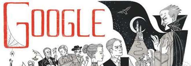 Google, un doodle per Dracula: 165 anni fa nasceva Bram Stoker