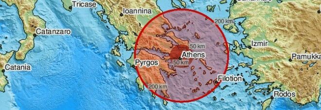 Terremoto in Grecia, scossa magnitudo 5.0 nell'isola Eubea