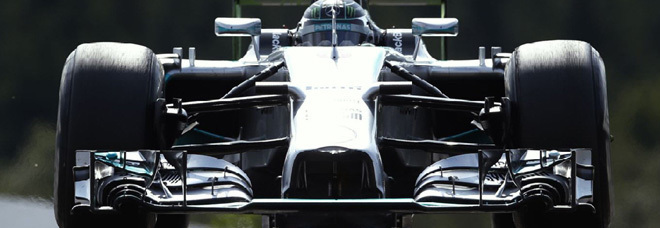 Nico Rosberg con la sua Mercedes velocissimo a Spa