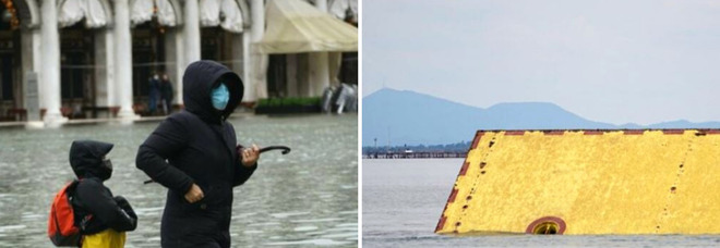 Venezia, prevista acqua alta nella serata di oggi (marea massima di 125 cm): si alzano le paratoie Mose