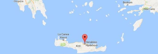 Creta, terremoto di magnitudo 5,3 al largo di Heraklion
