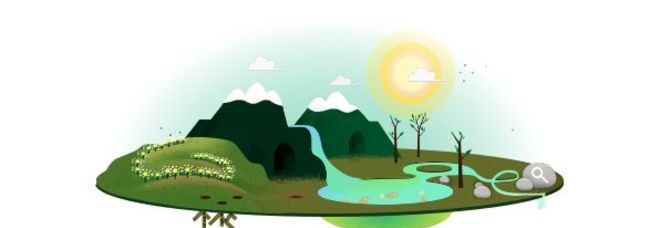 Google, un doodle per l'Earth Day: oggi le ricerche con un mini-ecosistema animato