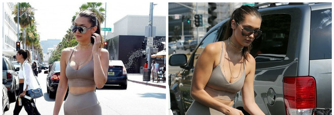 Bella Hadid, la top model al supermercato in tuta super attillata: il look è azzardato