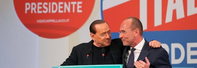 Silvio Berlusconi con Ugo Cappellacci