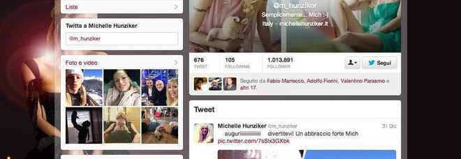 Michelle Hunziker regina di Twitter con 1 milione di follower: ha superato la Pausini