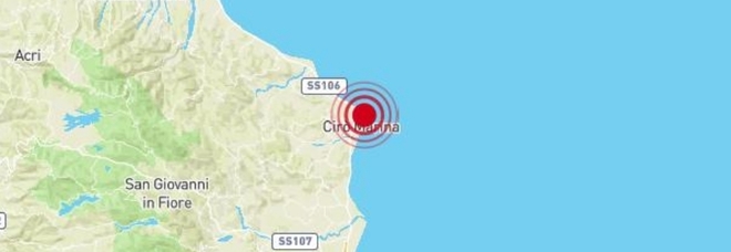 Terremoto a Cirò Marina di 3.2 avvertito a Crotone e sulla costa jonica della Calabria