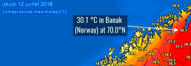 Clima fuori controllo: al Circolo polare artico toccati i 30 gradi